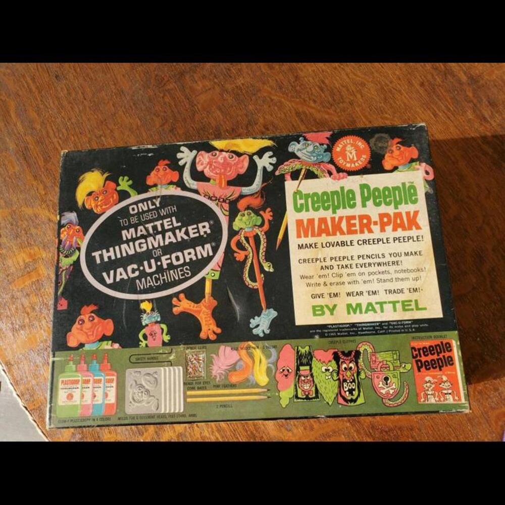 Mattel Creeple Peeple thing maker box & molds